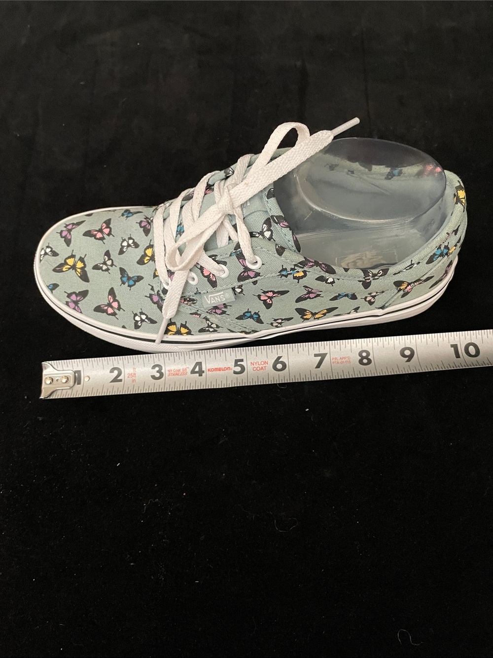 Girl’s VANS EUC Light Blue Butterfly Canvas Sneakers. Sz 6 - Picture 3 of 8